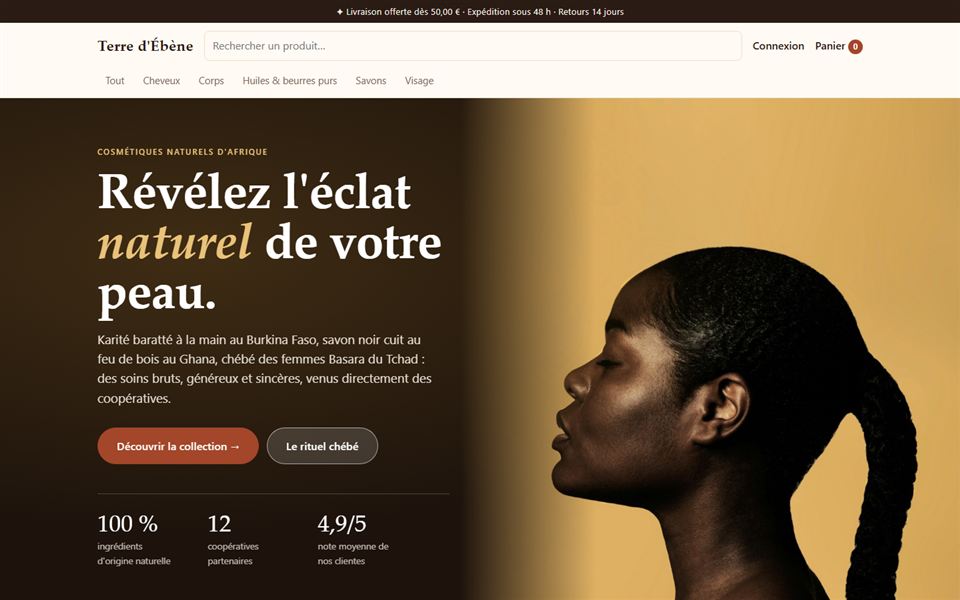 Aperçu du modèle Boutique beauté & bien-être